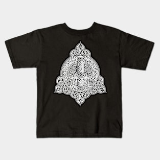 Peace Celtic Knotwork White Kids T-Shirt